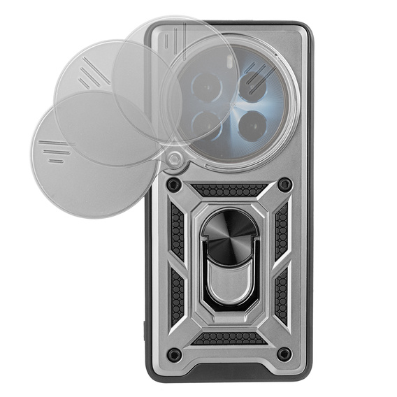 Case for Realme 12 Pro 5G / 12 Pro+ 5G, CamShield Slide, silver