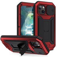 Case for iPhone 13, R-JUST CamShield Slide, armoured, red / black