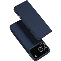 Dux Ducis case for iPhone 17 Pro, Skin Pro, with flap, with card slot, navy blue