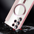 Flip case for Samsung Galaxy S24 Ultra, RFID Wallet MagSafe CamShield, pink