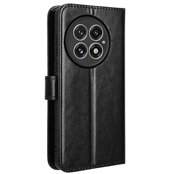 Flip case for OnePlus 13, Crazy Horse Wallet, black