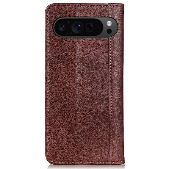 Flap case for Google Pixel 10 Pro XL / 9 Pro XL, with pocket, leather, brown