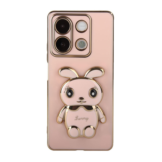 Case for Xiaomi Redmi Note 13 5G, Rabbit, pink + 9H Tempered Glass
