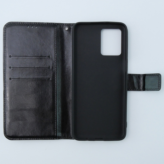 Flip case for Motorola Moto G54 5G, Crazy Horse Wallet, black