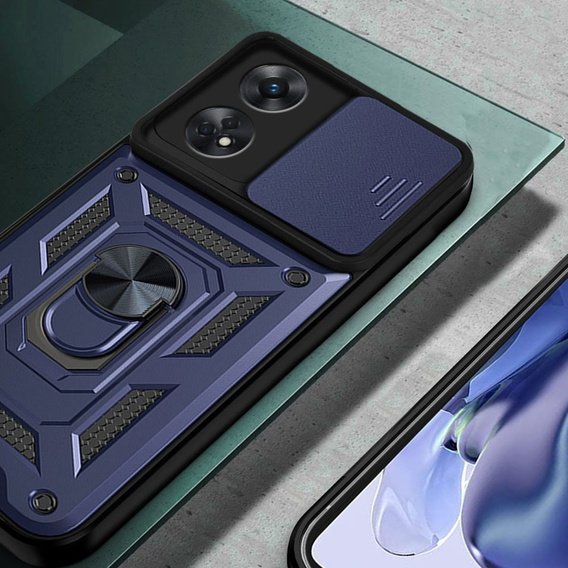 Case for Oppo Reno8 T, CamShield Slide, blue