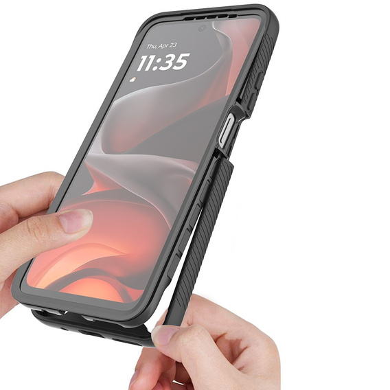 Case for Motorola Moto E15 4G / G15 4G / G05 4G, Shockproof, with film, black