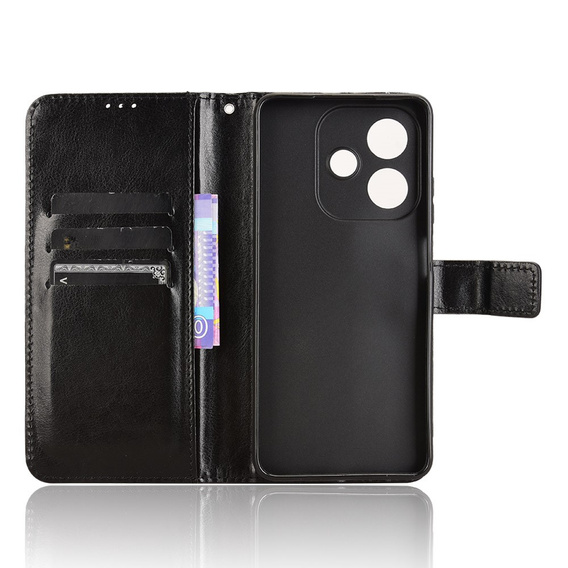 Flip case for Oppo A40 / Oppo A40m, Crazy Horse Wallet, black