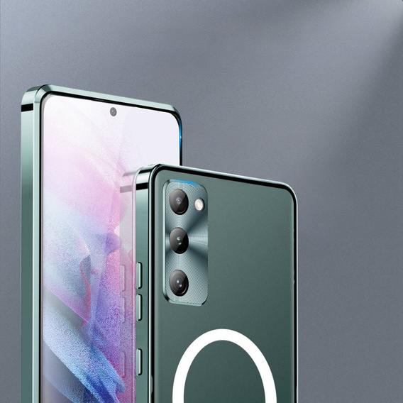 Camera Protection Case for Samsung Galaxy S20 FE, CamShield MagSafe, transparent / green