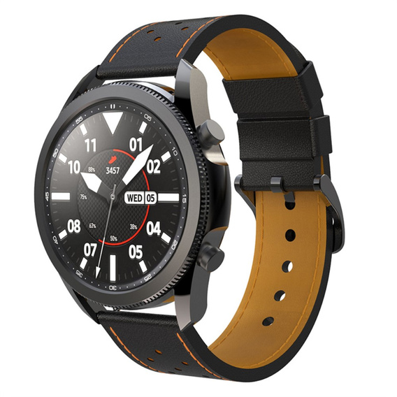 Leather strap for Samsung Galaxy Watch 46mm - Black