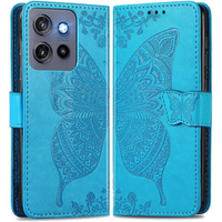 Flip case for Motorola Edge 50 Neo / Motorola ThinkPhone 25, Butterfly, blue
