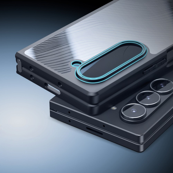 DuxDucis case for Samsung Galaxy Z Fold6 5G, Aimo case, transparent / black
