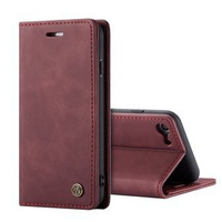 CASEME case for iPhone 7/8/SE 2020/SE 2022, Leather Wallet Case, maroon