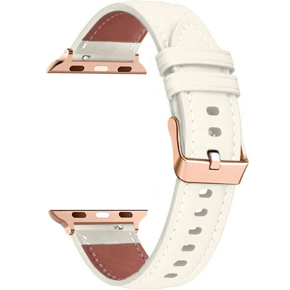 Leather Strap for Apple Watch 1/2/3/4/5/6/7/8/SE/Ultra 42/44/45/49mm, Black.