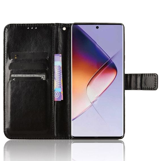 Flip case for Infinix Note 40 Pro Plus, Crazy Horse Wallet, black