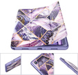 Case for Samsung Galaxy Tab A7, Suritch Full Body Basic Marble, purple