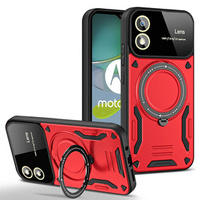 Armored Case for Motorola Moto G24 / G24 Power / G04, Magnetic Ring, red
