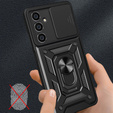 Armored case for Samsung Galaxy S23 FE, armored Slide Ring, black + 9H glass
