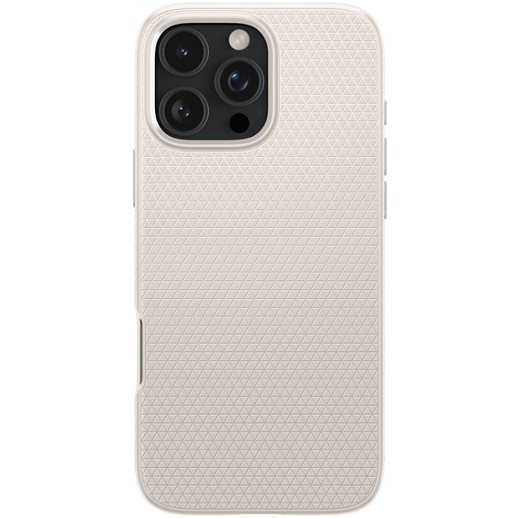 Spigen case for iPhone 16 Pro, Liquid Air, titanium + 9H Tempered Glass