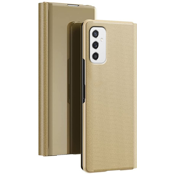 Case for Samsung Galaxy M52 5G, Clear View, gold