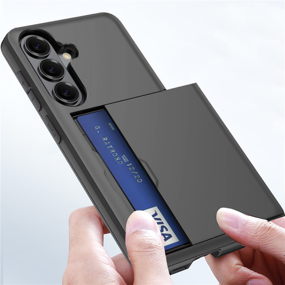 Case with card holder for Samsung Galaxy A57 5G, black