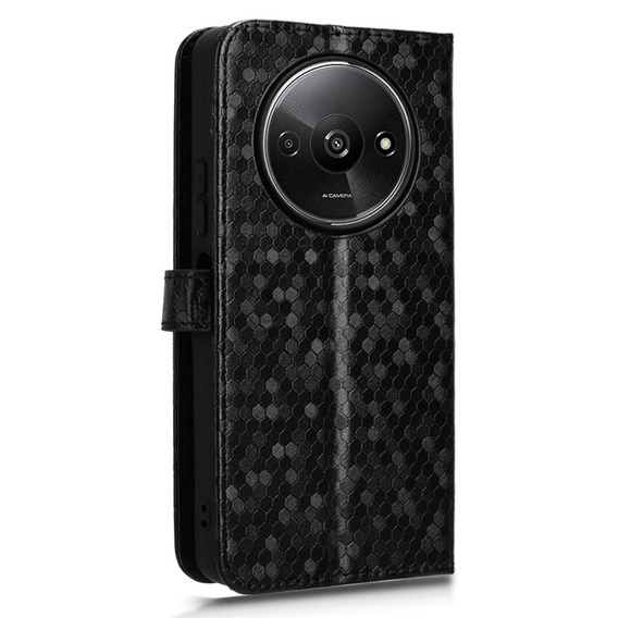 Flip case for Xiaomi Redmi A3, Wallet Rhombus, black