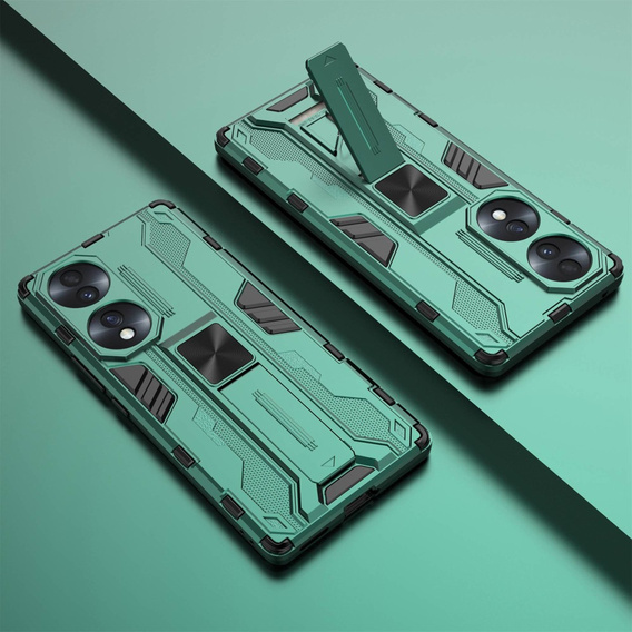 Case for Honor 70 5G, Military kickstand, green