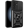Armored Case for Samsung Galaxy A56, CamShield Slide, black + Tempered Glass 9H