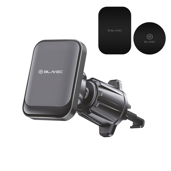 Magnetic car holder for the windscreen grille, for smartphones