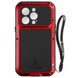Love Mei Case for iPhone 14 Pro, armored with glass, red