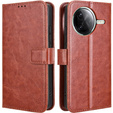 Flip case for Xiaomi Poco F7 Pro, Crazy Horse Wallet, brown