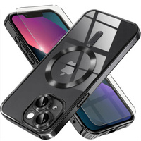 Case for iPhone 13, Electro MagSafe, black + Screen Glass