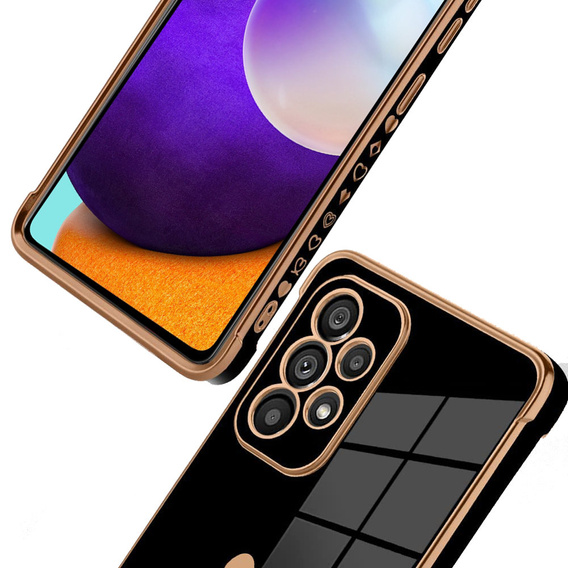 Case for Samsung Galaxy A52/A52S, Electro heart, black