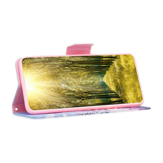 Flip case for Xiaomi Redmi 12C, Wallet, tree & owls, blue