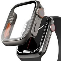 Electroplated TPU Full Coverage Case for Apple Watch 7 / 8 41MM, Black/Red