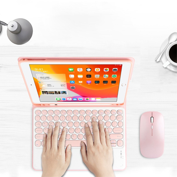 Case + keyboard iPad Pro 11 2021 / 2018, iPad Air 10.9 4 2020 / 5 2022, Pen Slot, pink rose gold