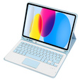 Case + keyboard iPad 10.9 2022 10 Gen, TouchPad Pen Slot, blue