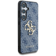GUESS Case for Samsung Galaxy S25, 4G Big Metal Logo, blue