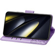 Flip case for Xiaomi Poco F6, Butterfly, purple