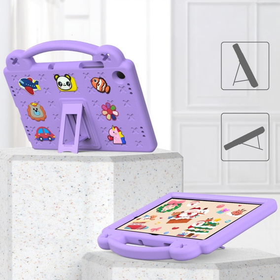 Children's case for Samsung Galaxy Tab A11 Plus / A9 Plus, Cute Patterns, with stand, purple