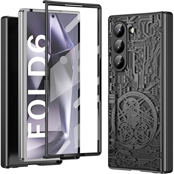 Case for Samsung Galaxy Z Fold6 5G, Mechanical Legend, black