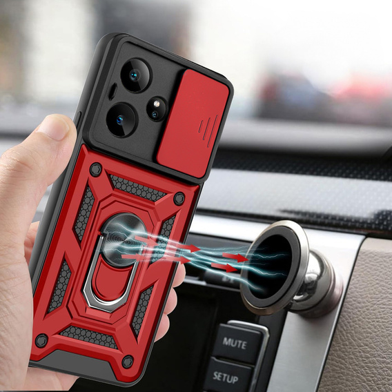 Case for Realme GT 7 / 7T, CamShield Slide, red