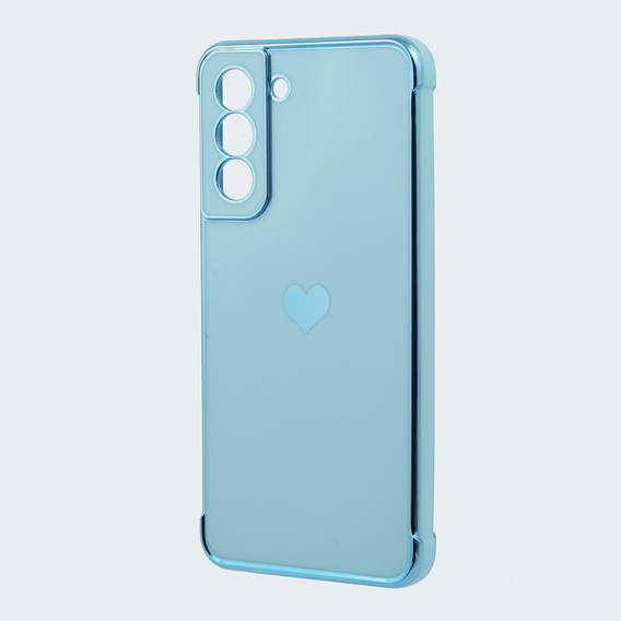 Case for Samsung Galaxy S21 FE, Electro heart, blue