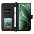 Crossbody Leather Wallet flip case for Xiaomi Poco F7 Pro, black