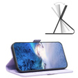 Flip case for Samsung Galaxy A15, BINFEN Wallet, purple + 9H glass