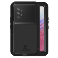 Love Mei Case for Samsung Galaxy A53 5G, armored with glass, black