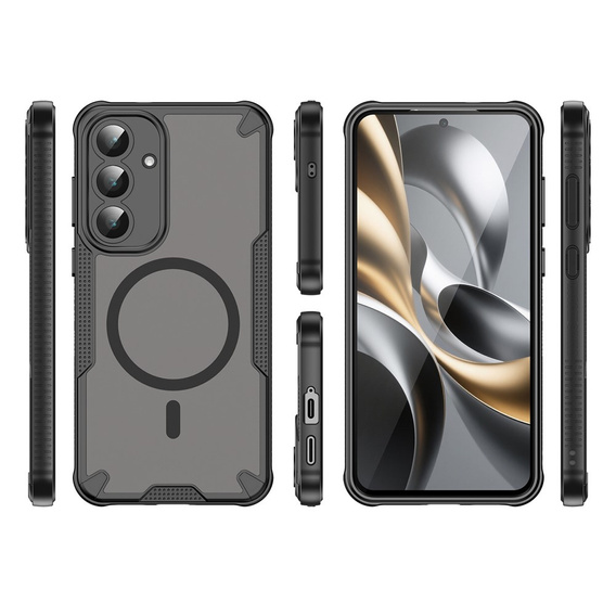 Armoured case for Samsung Galaxy S25 FE, for MagSafe, matt black