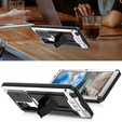 Armored case for Samsung Galaxy S22 Ultra, R-JUST CamShield Slide, silver