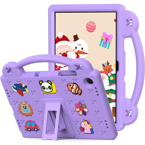 Children's case for Samsung Galaxy Tab A9+, Cute Patterns, with stand, purple