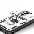 Case for Samsung Galaxy A54 5G, CamShield Slide, white / black