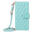 Flip case for Xiaomi Redmi Note 14 Pro 5G / Xiaomi Redmi Note 14 Pro+ 5G / Xiaomi Poco X7 5G, Rhombus Crossbody Leather, green